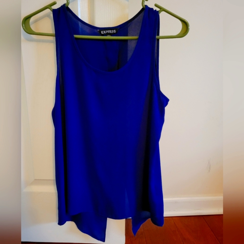 Navy blue open back tank top from Express. Size XS. Like new condition